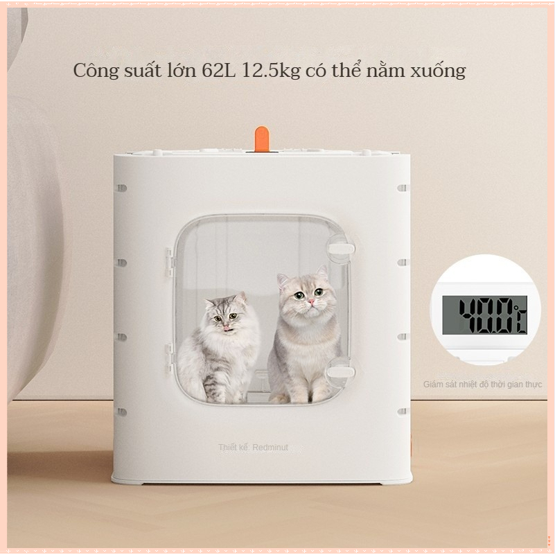 🔥Hot SALE🔥 Lồng sấy mèo Hộp Làm Khô Lông Thú Cưng