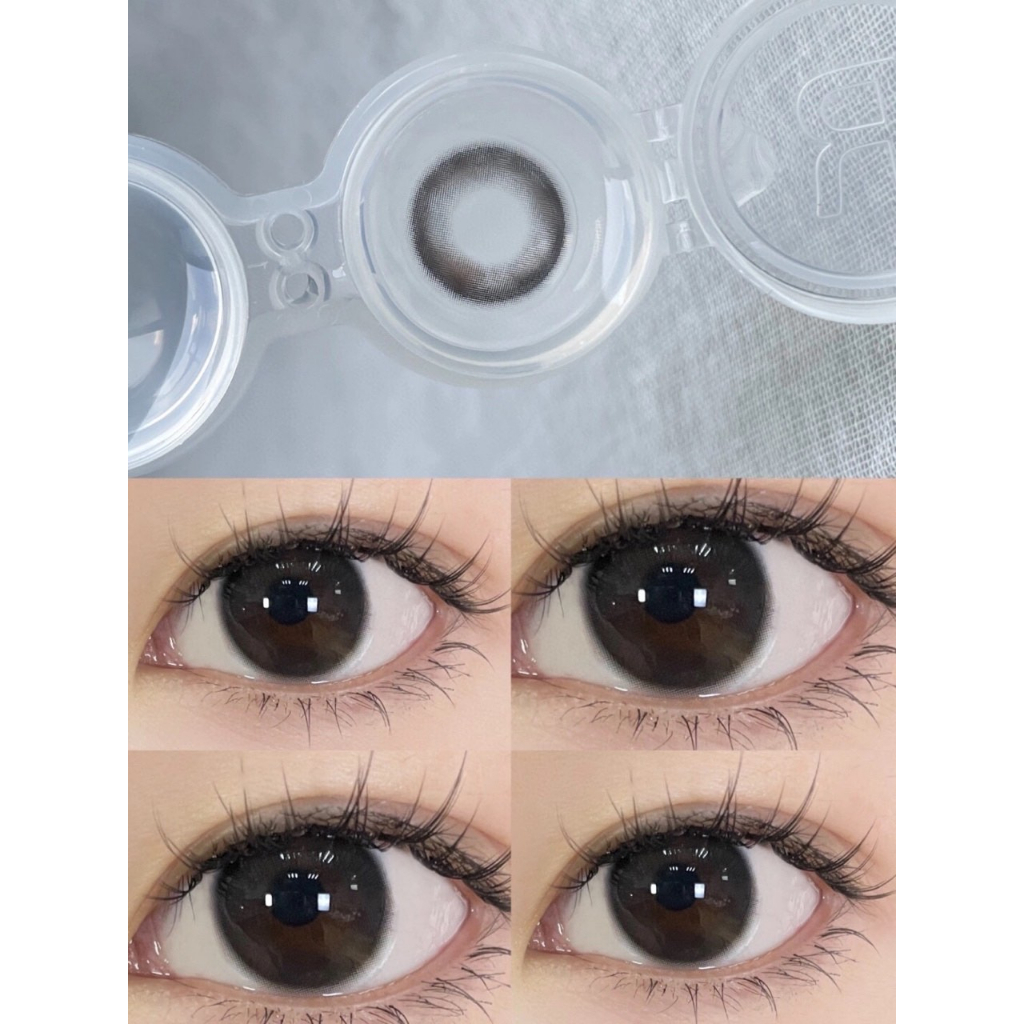 Set 2 Thấu Kính 4 Loại 0 ~ - 8.00  Màu Đen Tự Nhiên Thoải Mái Dễ Thương 14.2mm