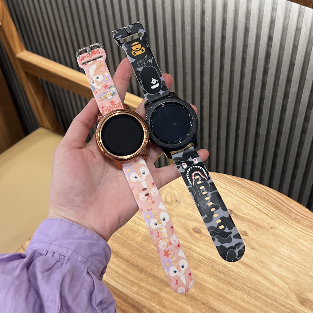 Dây Đeo Silicon Họa Tiết Rằn Ri Cho Đồng Hồ Thông Minh Samsung Galaxy Watch Active 2 44/40mm