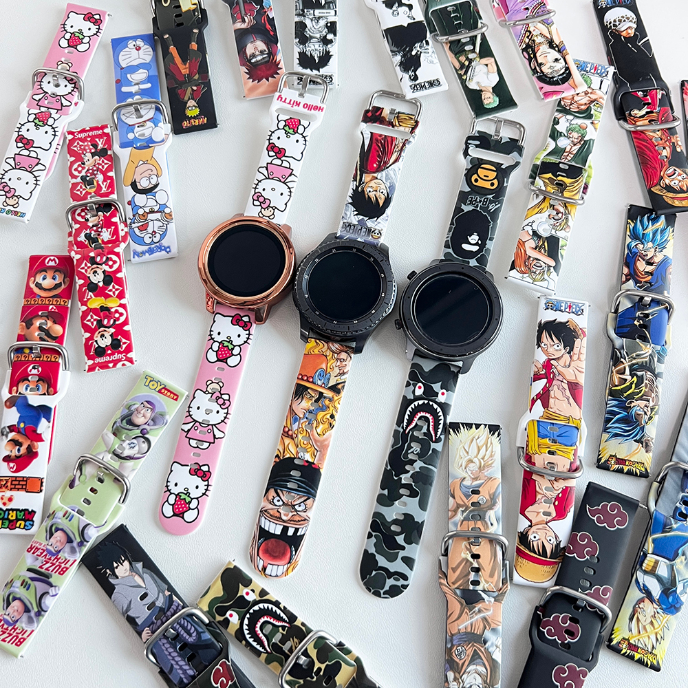 Dây Đeo Silicon Họa Tiết Rằn Ri Cho Đồng Hồ Thông Minh Samsung Galaxy Watch Active 2 44/40mm