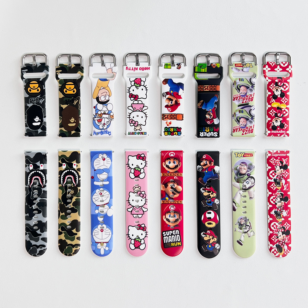 Dây Đeo Silicon Họa Tiết Rằn Ri Cho Đồng Hồ Thông Minh Samsung Galaxy Watch Active 2 44/40mm