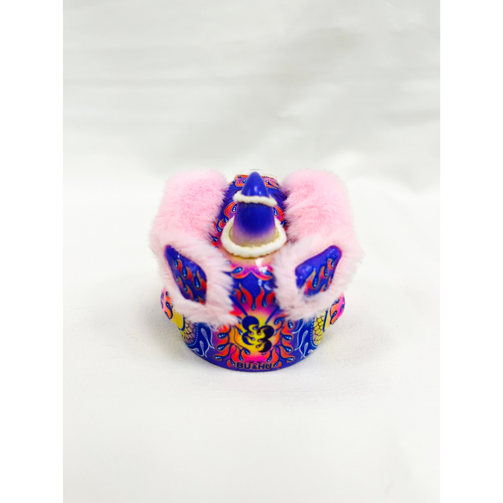 龙纹紫色粉毛 Tượng Sư Tử Bằng Nhựa Resin Thủ Công Dùng Trang Trí Xe Hơi Năm Mới