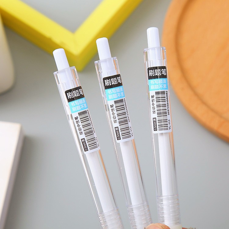 Bút Mực Gel Ngòi 0.5mm Màu Xanh Đen / Xanh Dương Thiết Kế Đơn Giản Tiện Dụng Cho Học Sinh / Văn Phòng