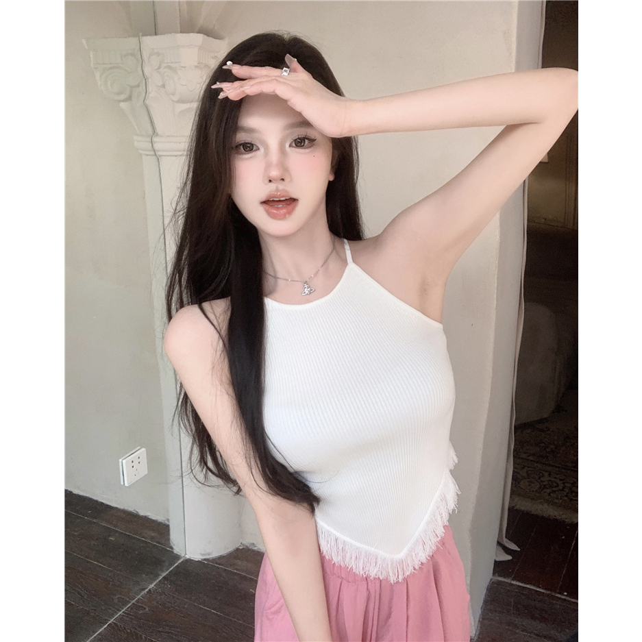 Cocory vn Bộ Áo Tank Top / Quần Dài Lưng Cao Dáng Ôm Thời Trang Mùa Hè Quyến Rũ Cho Nữ