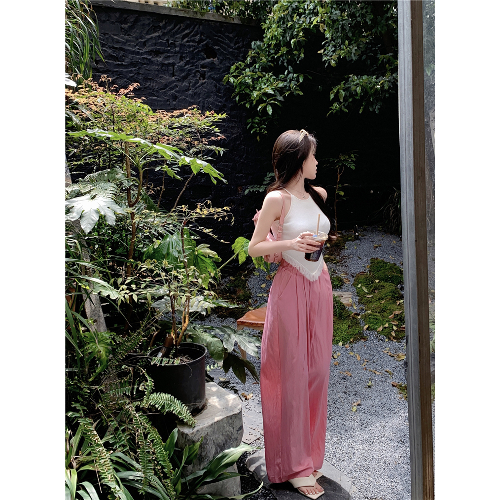 Cocory vn Bộ Áo Tank Top / Quần Dài Lưng Cao Dáng Ôm Thời Trang Mùa Hè Quyến Rũ Cho Nữ