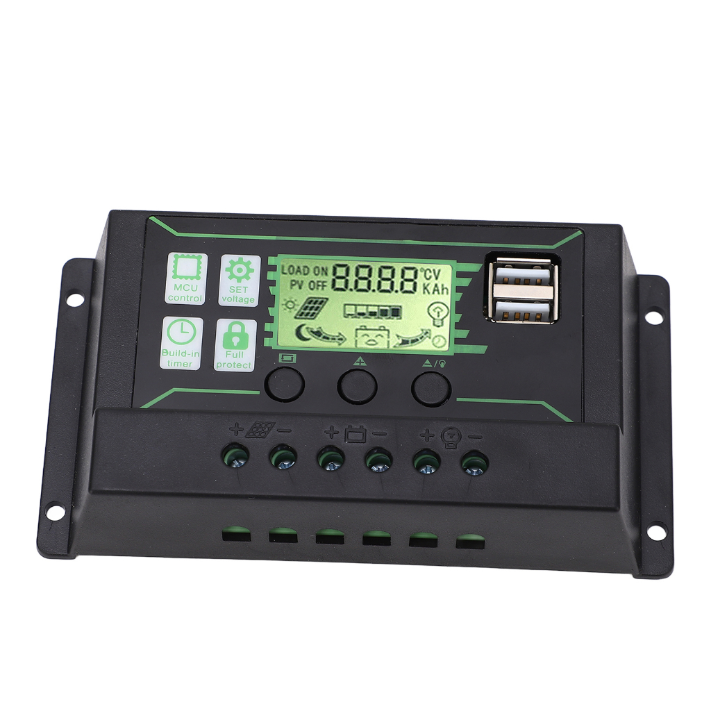 Power Helper Bộ Điều Hòa Năng Lượng Mặt Trời 20A 2 Đầu Ra USB Khiển PWM Sạc 3 Giai Đoạn Chỉnh 12V 24V cmman12.vn
