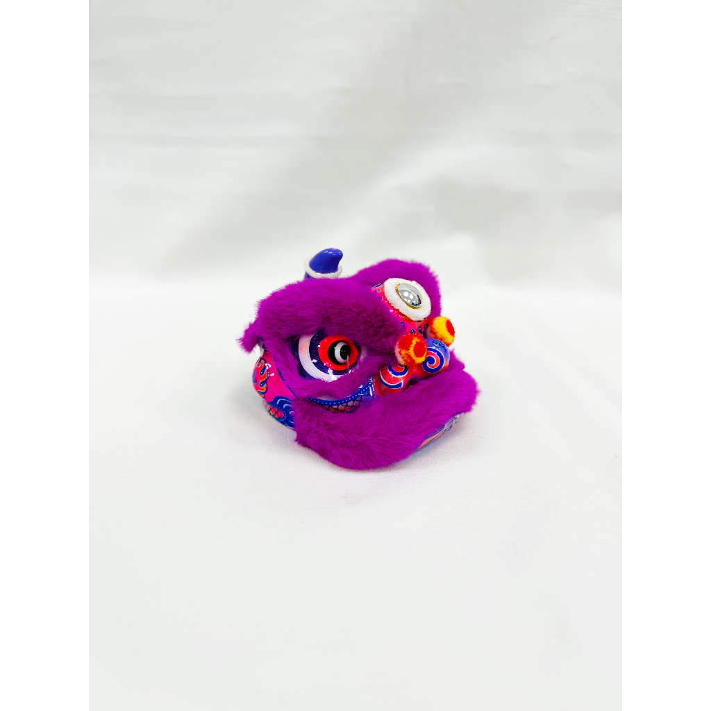 龙纹紫色 Tượng Sư Tử Bằng Nhựa Resin Thủ Công Dùng Trang Trí Xe Hơi Năm Mới