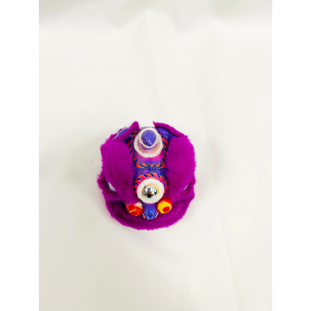 龙纹紫色 Tượng Sư Tử Bằng Nhựa Resin Thủ Công Dùng Trang Trí Xe Hơi Năm Mới