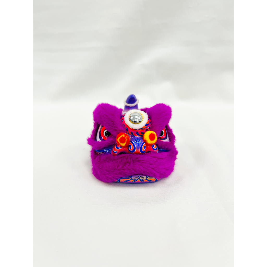 龙纹紫色 Tượng Sư Tử Bằng Nhựa Resin Thủ Công Dùng Trang Trí Xe Hơi Năm Mới