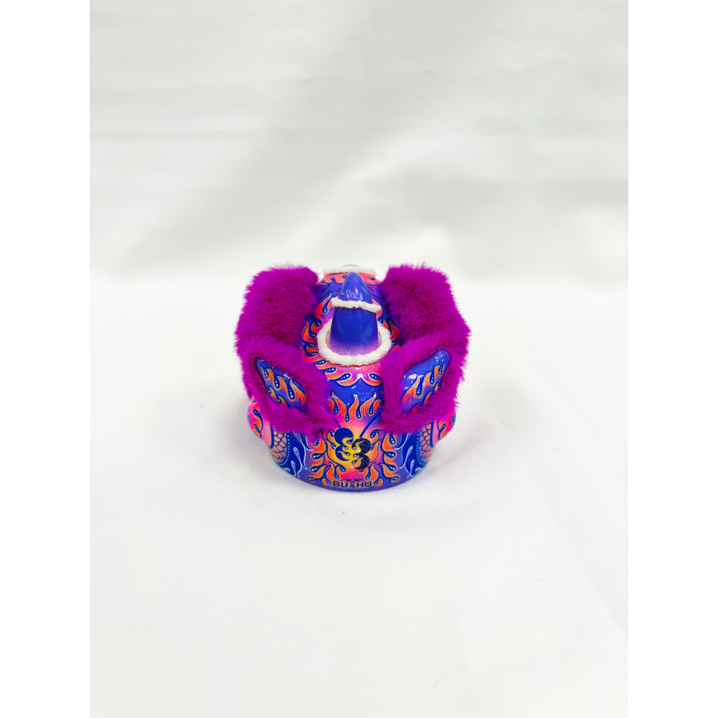 龙纹紫色 Tượng Sư Tử Bằng Nhựa Resin Thủ Công Dùng Trang Trí Xe Hơi Năm Mới