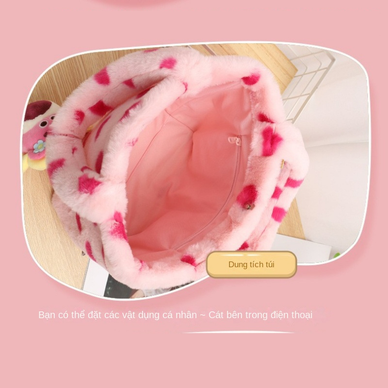 Túi xách bông hình gấu kiểu dáng xinh xắn