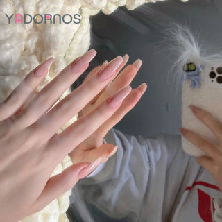 Set 24 móng tay giả YADORNOS màu hồng nhạt trang trí nghệ thuật