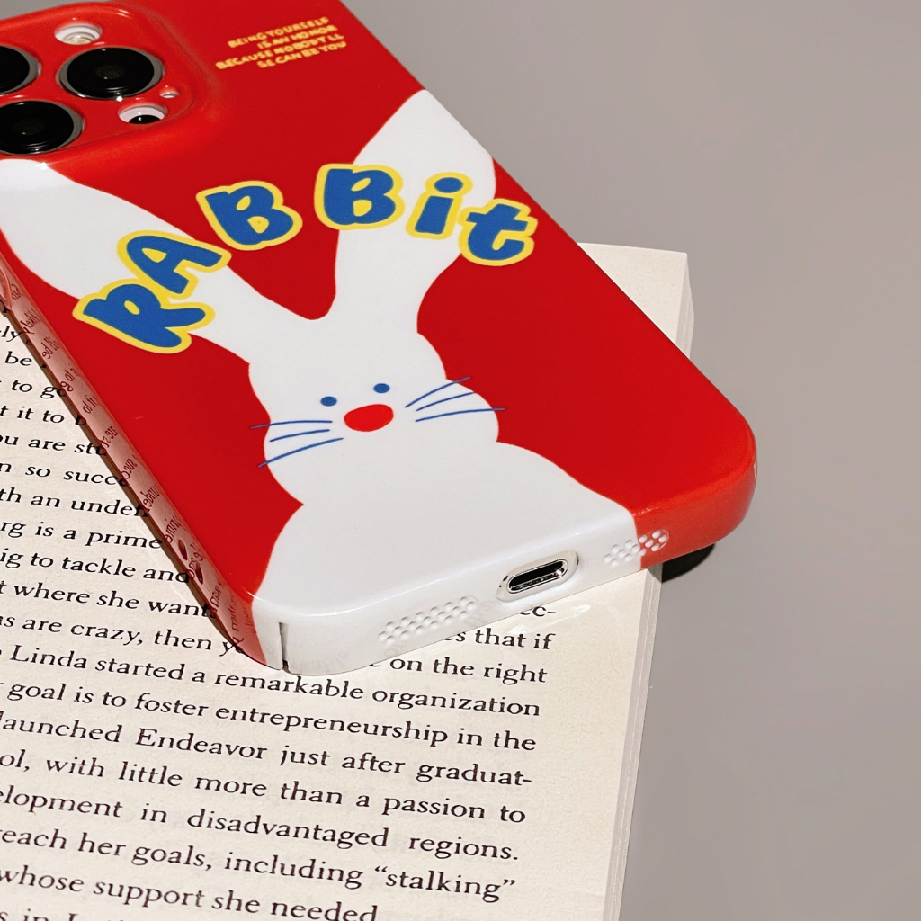 Ốp Điện Thoại Hình Thỏ Chống Rơi Chống Dấu Vân Tay Cho iPhone 11 12 13Pro 7 / 8plus 14 xr xsmax x 11Promax 13 14Pro