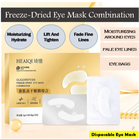 Set 5 Cặp Mặt Nạ Mắt Collagen Hyaluronic Acid Giảm Quầng Thâm Bọng Mắt Dưỡng Ẩm Làm Săn Chắc Da Chống Lão Hóa