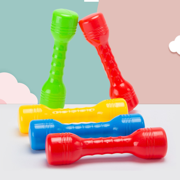 Đồ chơi Barbell, Bộ 10 Quả Tạ Đồ Chơi Bằng Nhựa Giáo Dục Sớm Cho Bé Cxmin09