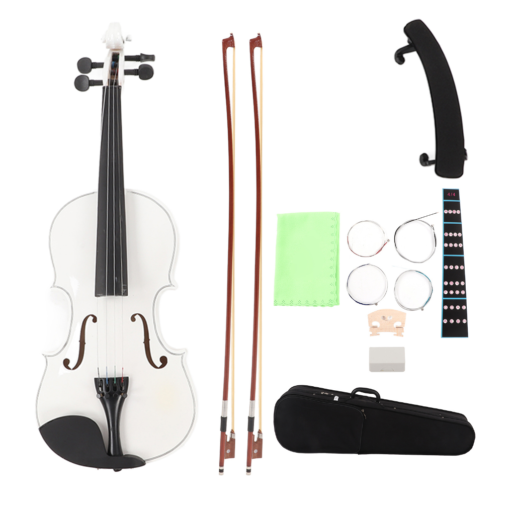 Đàn Vĩ cầm cao cấp, Bộ Violon Đàn Violin Bằng Gỗ Cho Người Mới Bắt Đầu Gói Có Nơ Nhựa Thông Túi Học Sinh Lớn AKOASM