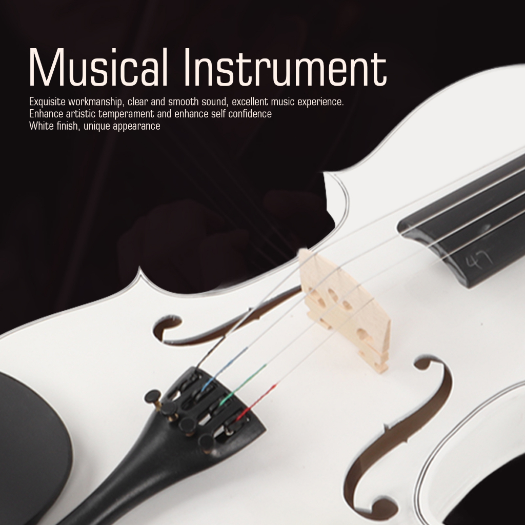 Đàn Vĩ cầm cao cấp, Bộ Violon Đàn Violin Bằng Gỗ Cho Người Mới Bắt Đầu Gói Có Nơ Nhựa Thông Túi Học Sinh Lớn AKOASM