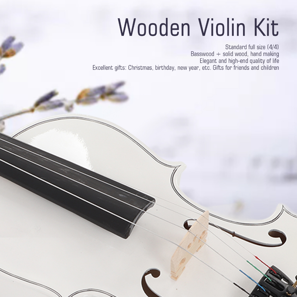 Đàn Vĩ cầm cao cấp, Bộ Violon Đàn Violin Bằng Gỗ Cho Người Mới Bắt Đầu Gói Có Nơ Nhựa Thông Túi Học Sinh Lớn AKOASM