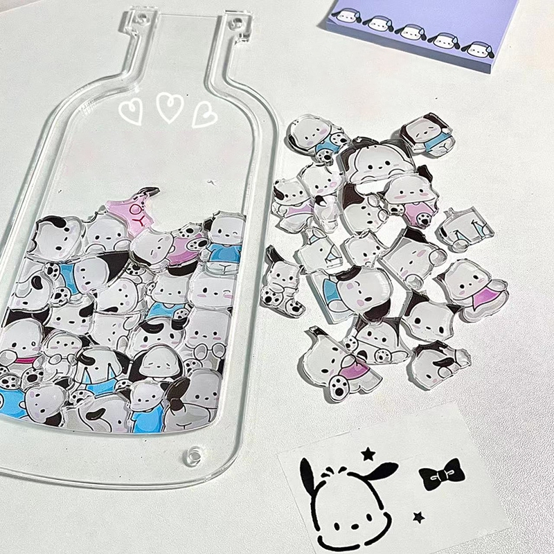 Đồ Chơi Xếp Hình DIY Thú Cưng Trong Chai Sanrio Bằng Acrylic Để Bàn Trang Trí Sinh Nhật Tốt Nhất
