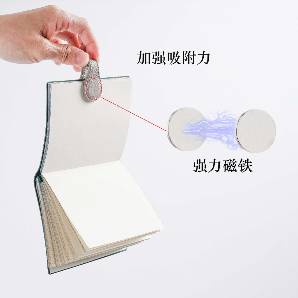 Kẹp Đánh Dấu Trang Sách Hai Mặt Từ Tính Bằng Da Bò Handmade Sáng Tạo