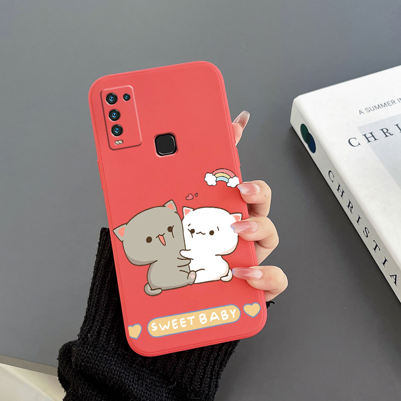 Ốp Điện Thoại Tpu Hình Mèo Xinh Xắn Cho Vivo Y50 Vivo Y30 / Y30i Vivo Y51 2020 Vivo Y31 Vivo Y51A Vivo Y01