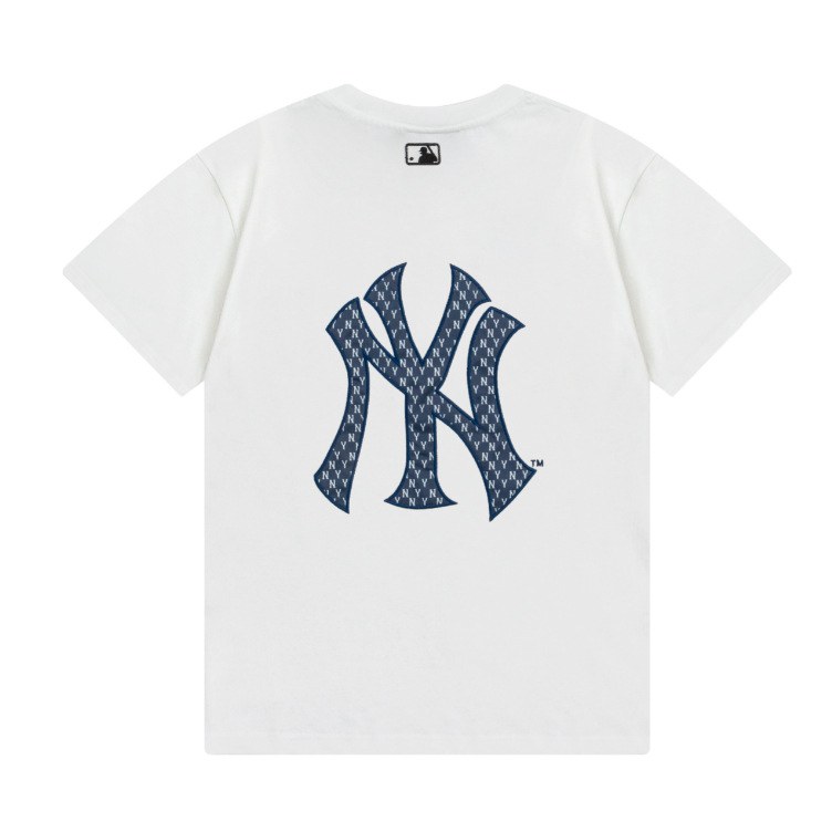 Áo Thun Tay Ngắn Cổ Tròn Thêu Chữ MLB Thời Trang Cho Nữ