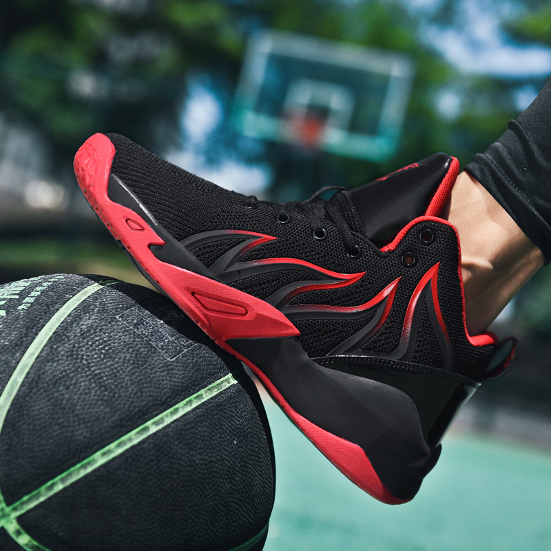 Giày Thể Thao Bóng Rổ Cổ Cao Phối Lưới Thoáng Khí Chống Trượt Cỡ Lớn 36-48 Thời Trang Cho Nam Và Nữ