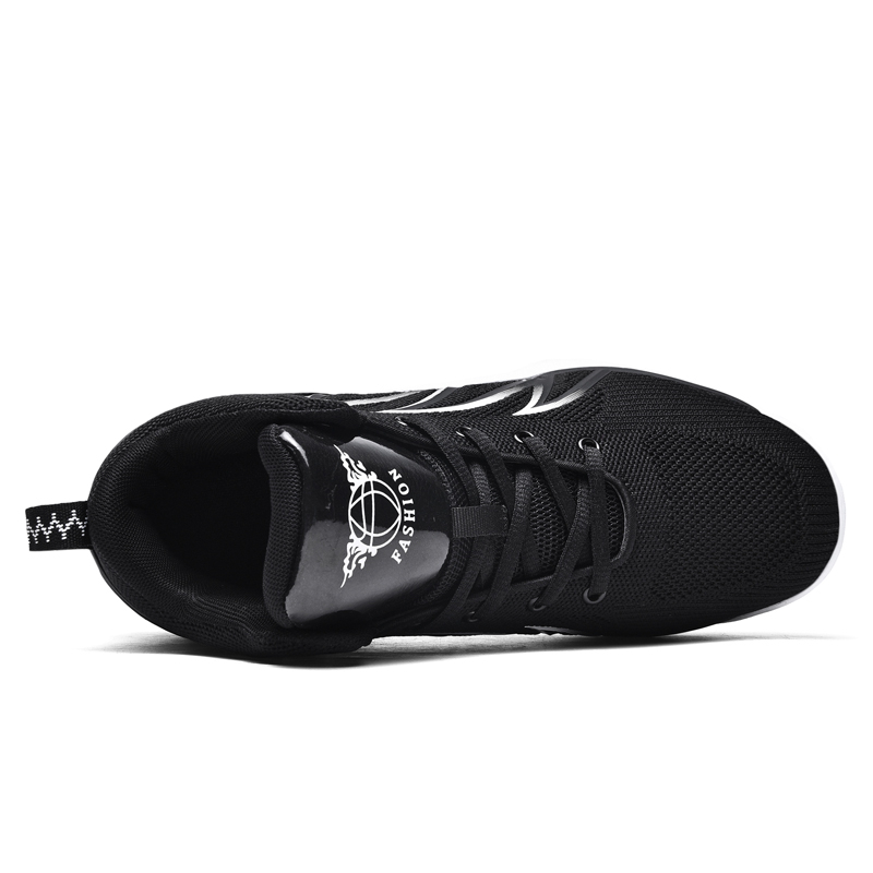 Giày Thể Thao Bóng Rổ Cổ Cao Phối Lưới Thoáng Khí Chống Trượt Cỡ Lớn 36-48 Thời Trang Cho Nam Và Nữ