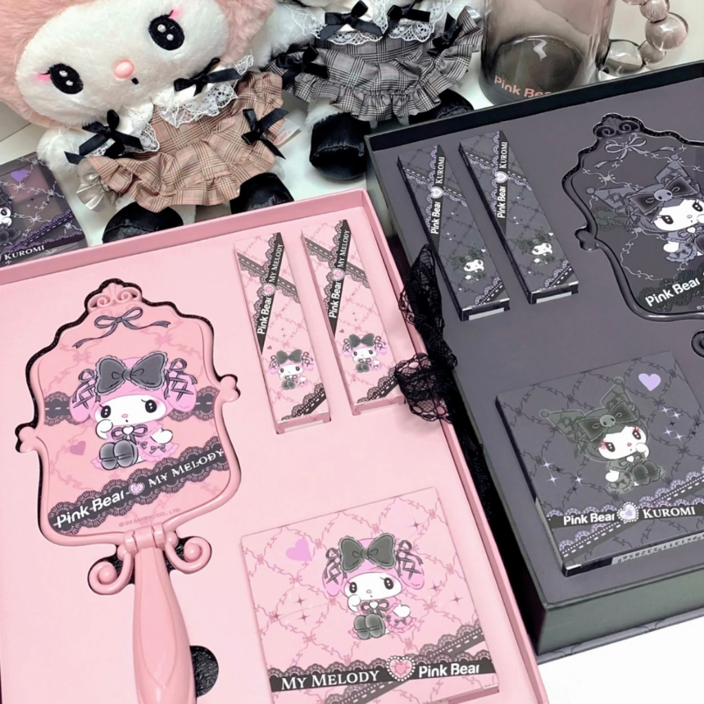 Son Môi Màu Hồng Gấu x kuromi x melody | Phấn Mắt Trang Điểm Tiện Dụng Chất Lượng Cao