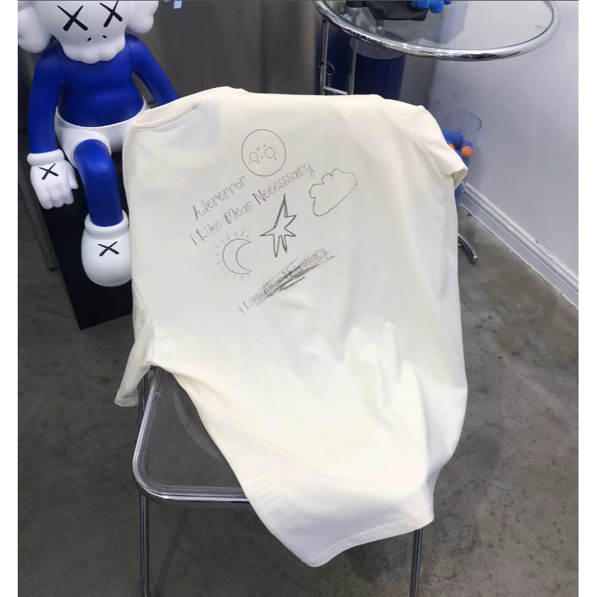 Áo Thun Cotton Ngắn Tay Dáng Rộng In Họa Tiết Hoạt Hình Graffiti Thời Trang Mùa Hè Cho Cặp Đôi