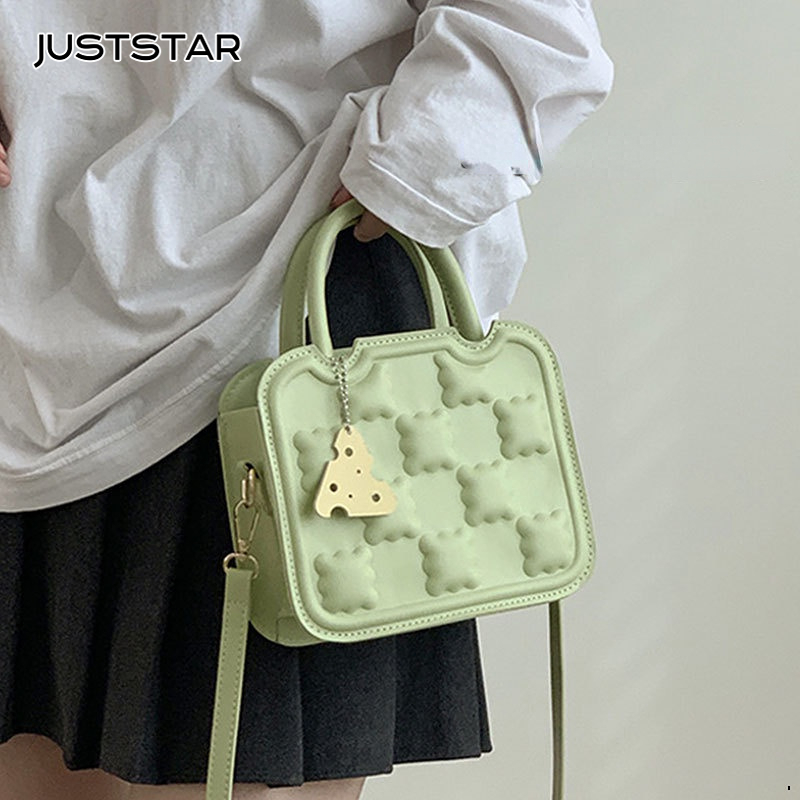 JUSTSTAR Túi Xách Đeo Chéo Màu Trơn Thời Trang Cho Nữ