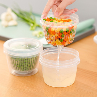 Hộp Bảo Quản Hành Tỏi Trong Tủ Lạnh Bằng Nhựa Đa Năng có 2 Lớp Giúp Ráo Nước Giữ Thực Phẩm Luôn Tươi