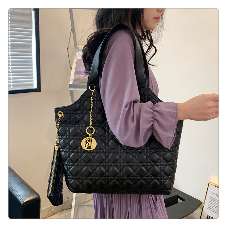 Túi Nữ 2024 Phong Cách ICARE LOGO Lớn TOTE Túi Retro Hình Thoi TOTE Một Vai Nách Túi Mẹ Túi