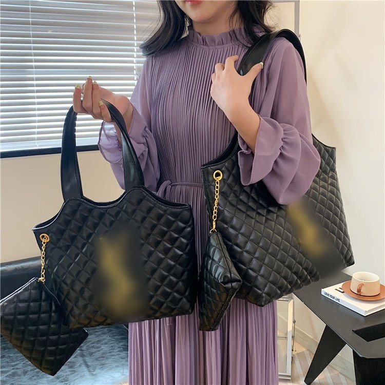 Túi Nữ 2024 Phong Cách ICARE LOGO Lớn TOTE Túi Retro Hình Thoi TOTE Một Vai Nách Túi Mẹ Túi