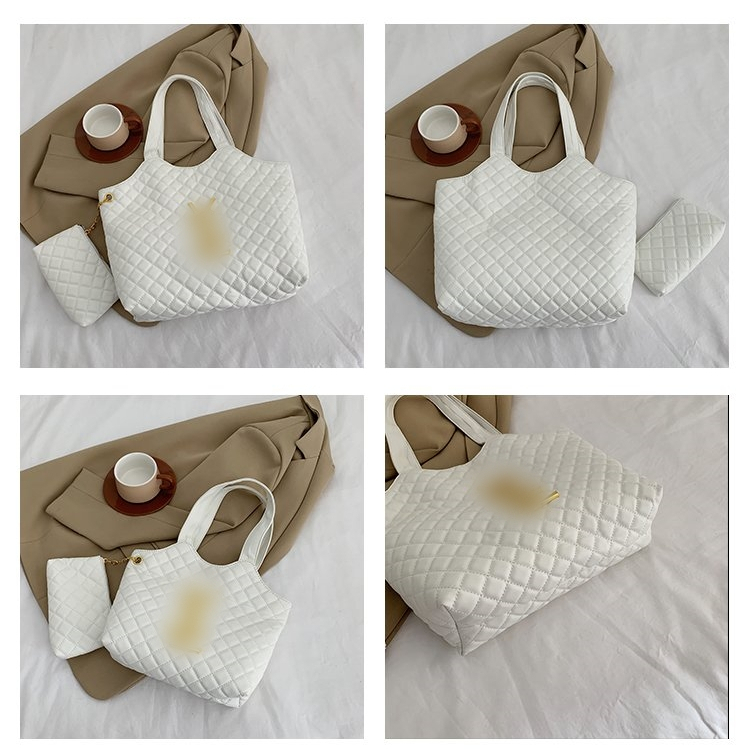 Túi Nữ 2024 Phong Cách ICARE LOGO Lớn TOTE Túi Retro Hình Thoi TOTE Một Vai Nách Túi Mẹ Túi