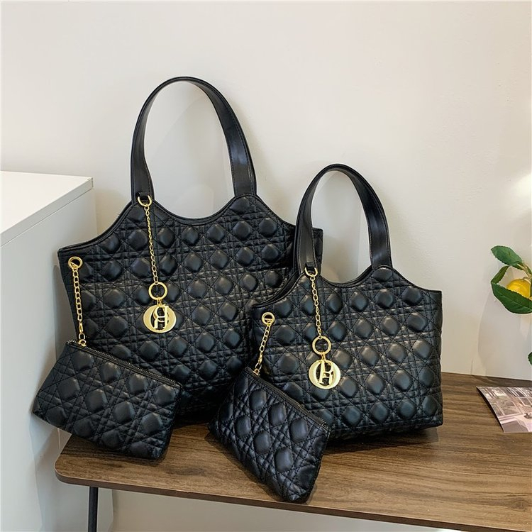 Túi Nữ 2024 Phong Cách ICARE LOGO Lớn TOTE Túi Retro Hình Thoi TOTE Một Vai Nách Túi Mẹ Túi