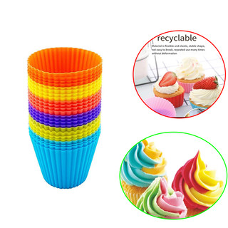 Khuôn silicone Tròn 7cm Làm Bánh muffin / Nướng Bánh Tiện Dụng