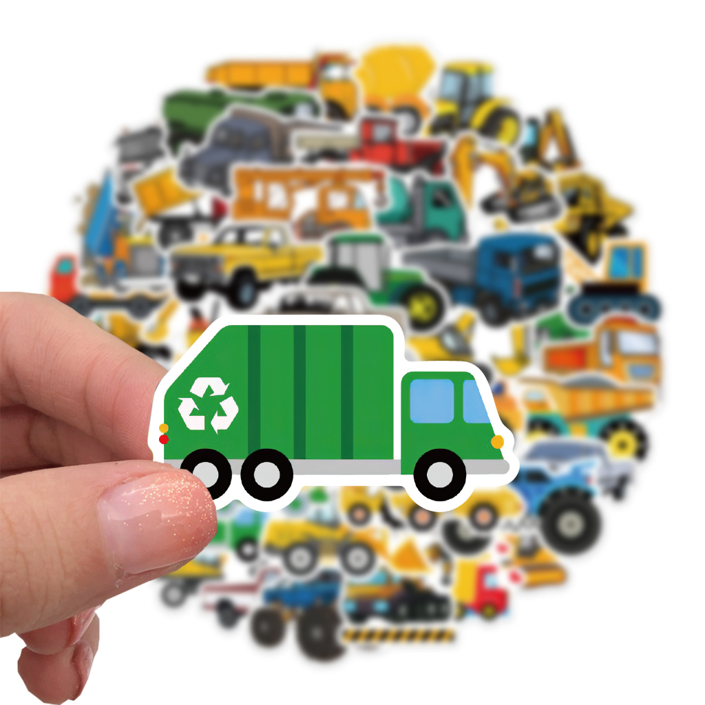 Bộ 50 Miếng Dán Hoạt Hình graffiti Chống Thấm Nước Trang Trí Xe Tải / Laptop / Điện Thoại Cho Bé