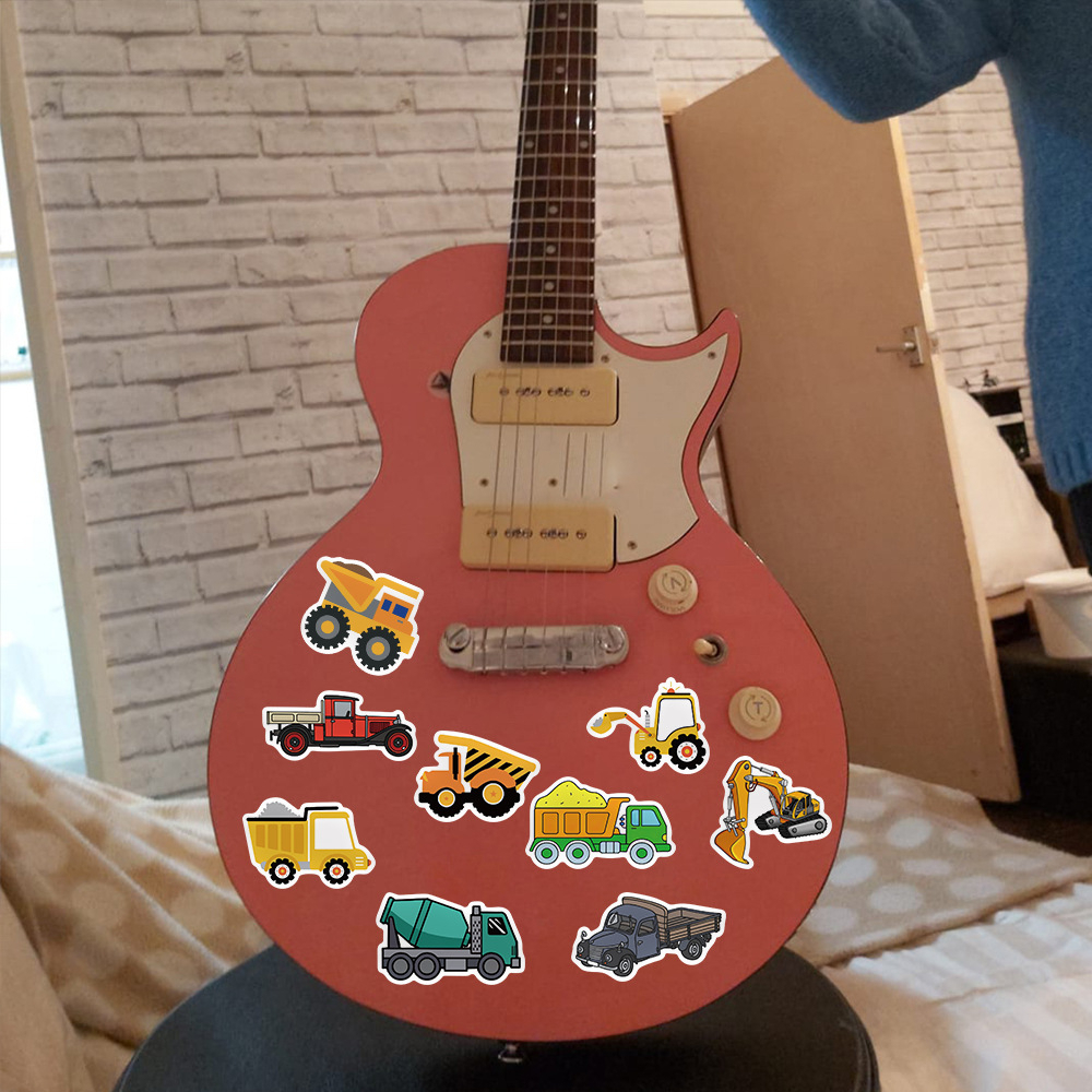 Bộ 50 Miếng Dán Hoạt Hình graffiti Chống Thấm Nước Trang Trí Xe Tải / Laptop / Điện Thoại Cho Bé