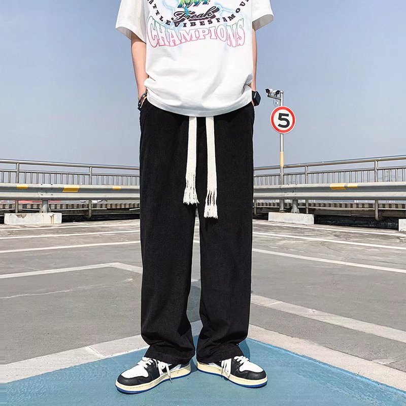 Quần Thể Thao Ống Rộng Thời Trang Xuân Thu 2 Màu Tùy Chọn M-3XL Dành Cho Nam