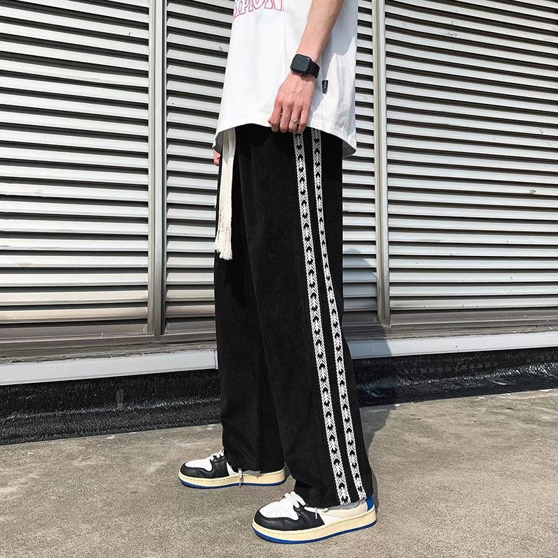 Quần Thể Thao Ống Rộng Thời Trang Xuân Thu 2 Màu Tùy Chọn M-3XL Dành Cho Nam