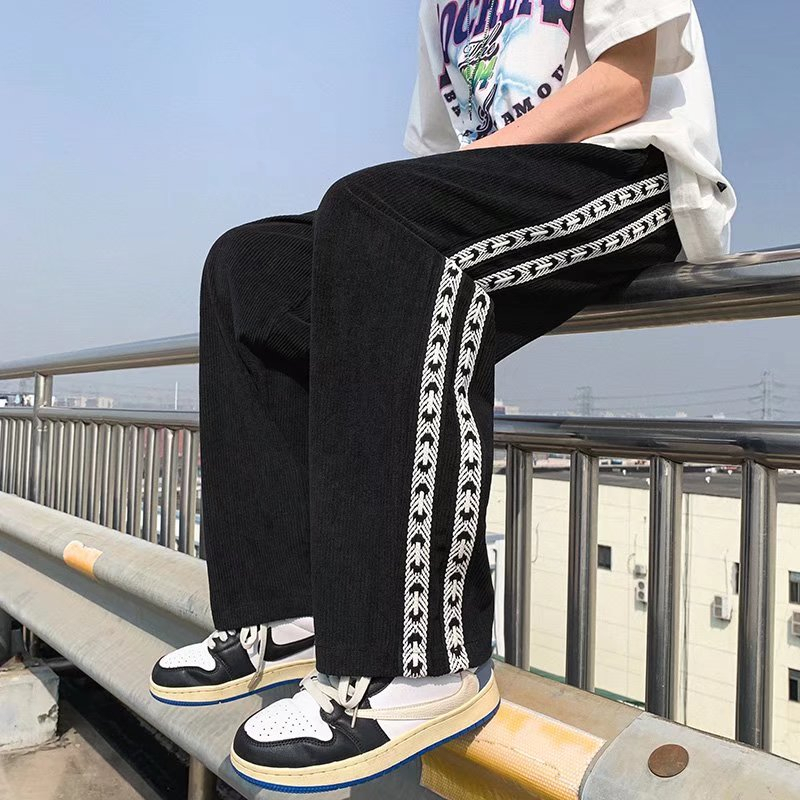 Quần Thể Thao Ống Rộng Thời Trang Xuân Thu 2 Màu Tùy Chọn M-3XL Dành Cho Nam