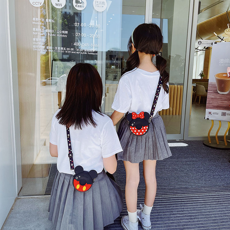 Túi đeo chéo vai trẻ em Mickey Minnie Boys Girls dễ thương