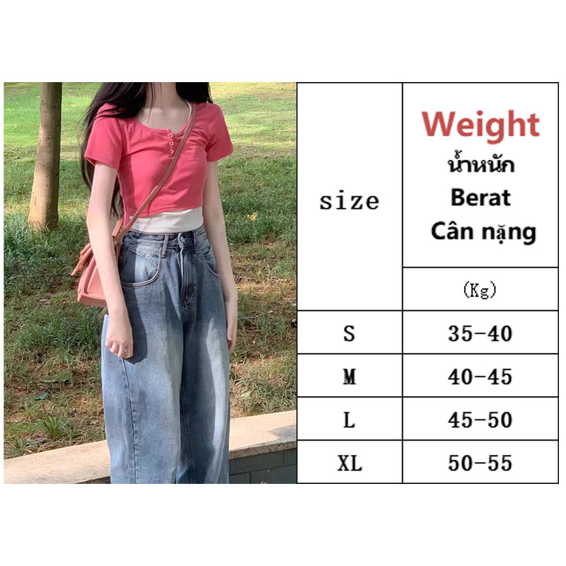 HUIZUMEI Áo Thun Tay Ngắn Màu Trơn Ngọt Ngào Phong Cách Pháp Cho Nữ