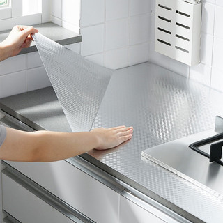 100cm Giấy Bạc Dán Bếp Cách Nhiệt Cuộn Miếng Decal Dán Tường Nhà Bếp Chống Thấm Bền Đẹp Cuộn Giấy Nhôm Dán