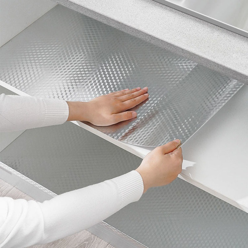 100cm Giấy Bạc Dán Bếp Cách Nhiệt Cuộn Miếng Decal Dán Tường Nhà Bếp Chống Thấm Bền Đẹp Cuộn Giấy Nhôm Dán
