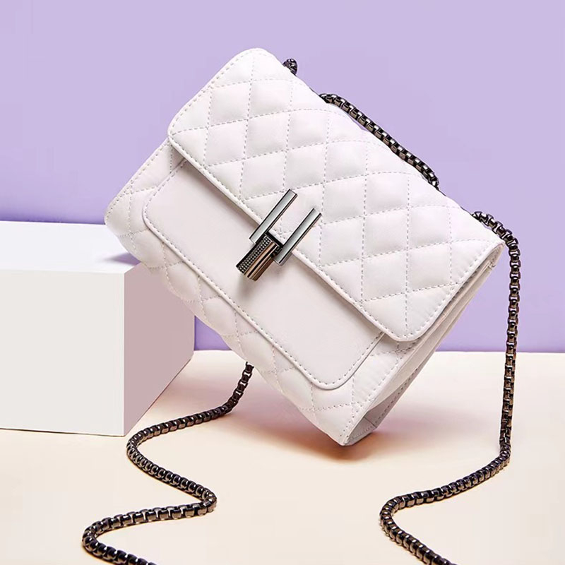 IELGY Túi Đeo Chéo Dây Xích Hình Thoi Thời Trang Cho Nữ