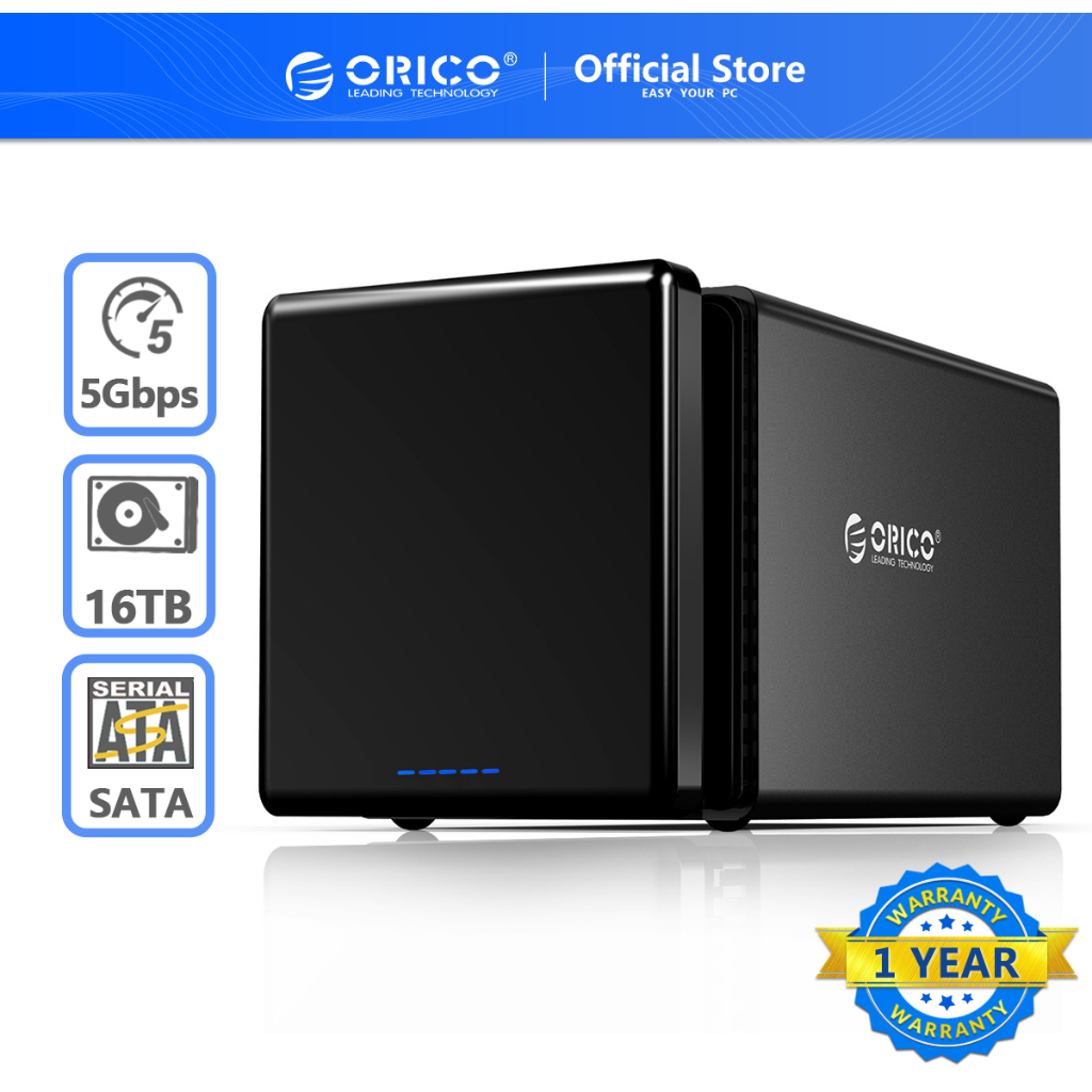 Orico Hộp Ổ Cứng Ngoài 5 bay 3.5 inch type-c / usb3.0 hdd 5gbps 80tb hdd usb3.1 78w (ns500u3)