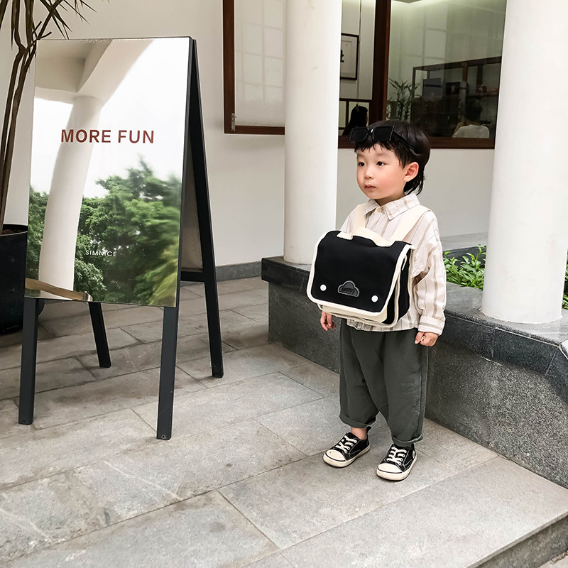 Ba Lô Vải Canvas Chống Thất Lạc Thiết Kế Nhỏ Nhắn Xinh Xắn Dành Cho Bé Mẫ