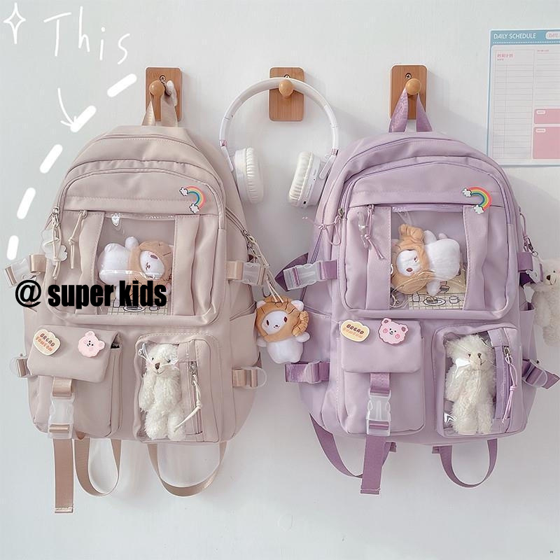 SUPER KIDS Ba Lô Đi Học Sức Chứa Lớn Phong Cách Mori Nhật Bản Cho Nữ Sinh Trung Học